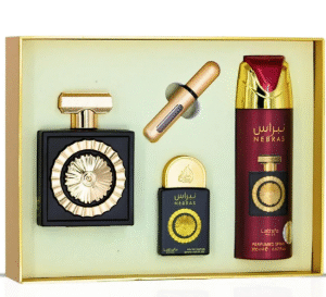 Kit Perfume Nebras EDP Perfume 100ml + viagem 20ml + Spray 200ml