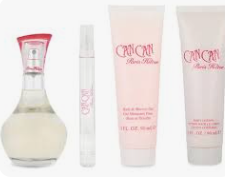 Kit Perfume Can Can Fem Paris Hilton 4 peças EDP 100ml + Body Lotion 90ml + Gel de Banho 90ml + EDT  10ML Caixa Luxo