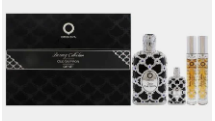 Kit Perfume Orientica Oud Safron 4 peças  Preto - EDP 80ml + 7,5 EDP + 2 EDP 10 ml