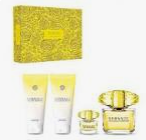 Kit Perfume Versace Yellow Diamond EDT 90ml + EDT 5ml + Sabonete Banho 100ml + Body Lotion 100ml - Caixa Luxo